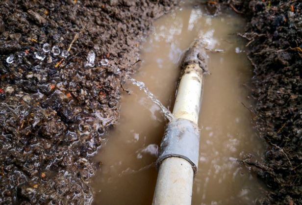 sewer line break