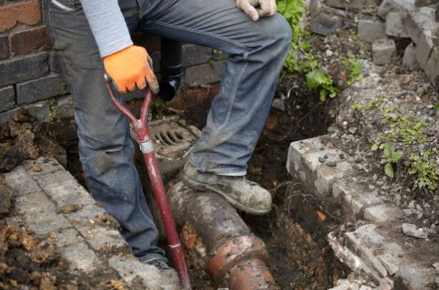 sewer line repair man